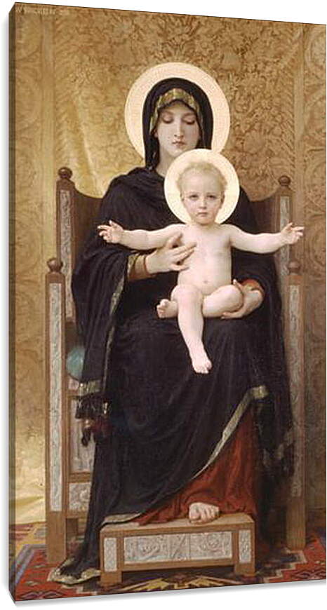 Постер и плакат - Madone Assise. Мадонна с младенцем на троне. Адольф Вильям Бугро
