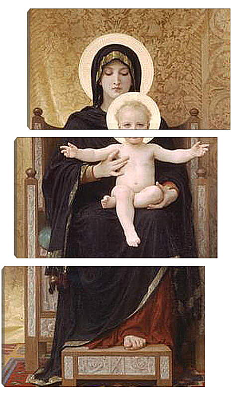 Модульная картина - Madone Assise. Мадонна с младенцем на троне. Адольф Вильям Бугро