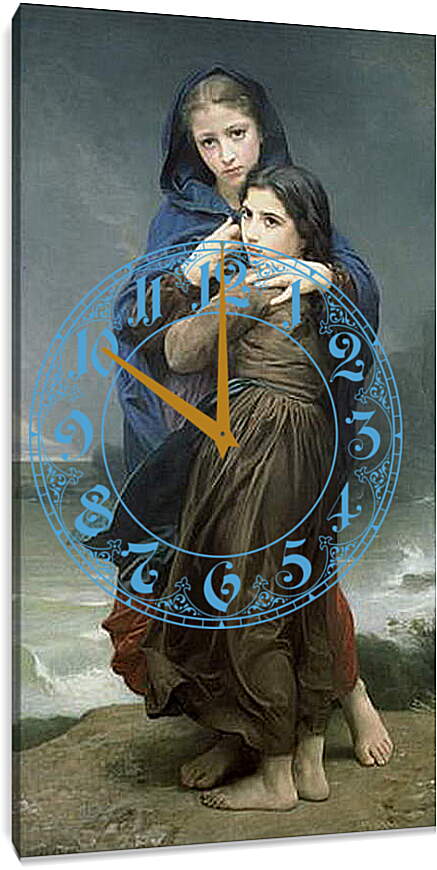 Часы картина - Lorage. Гроза. Адольф Вильям Бугро