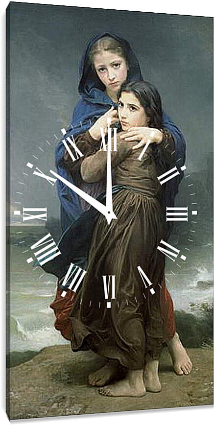 Часы картина - Lorage. Гроза. Адольф Вильям Бугро