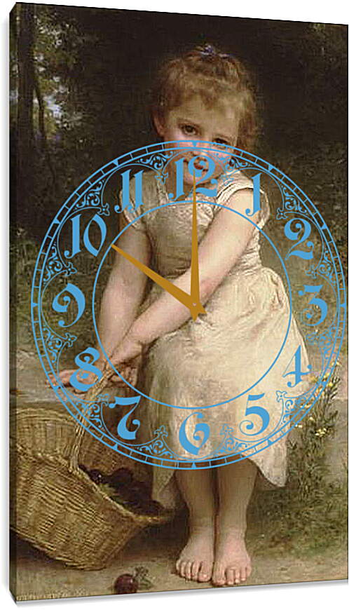 Часы картина - Les Prunes. Сливы. Адольф Вильям Бугро