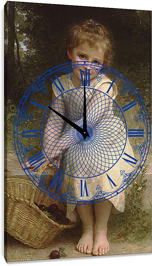 Часы картина - Les Prunes. Сливы. Адольф Вильям Бугро