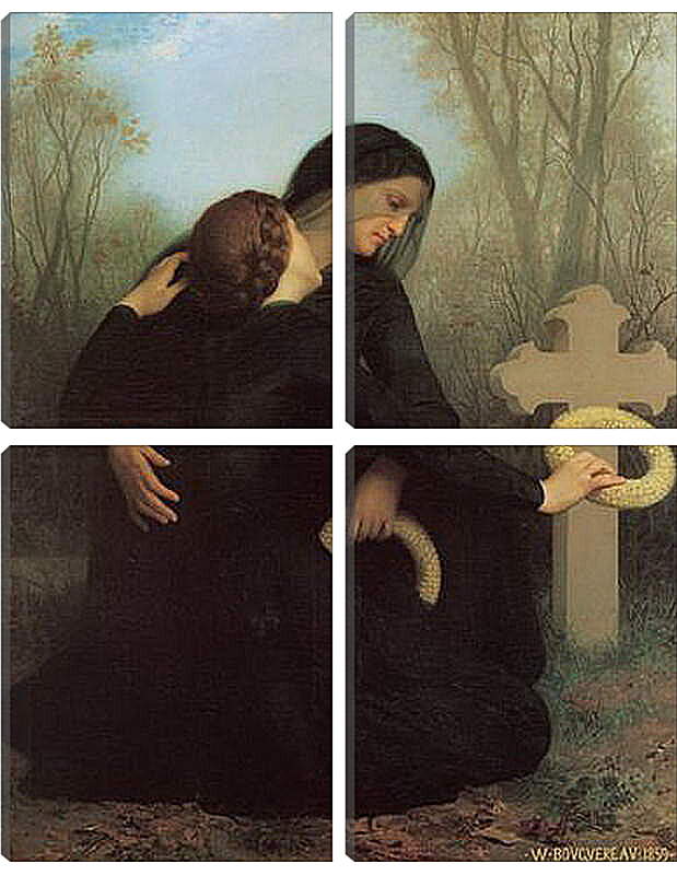 Модульная картина - Le Jour des Morts. День памяти. Адольф Вильям Бугро
