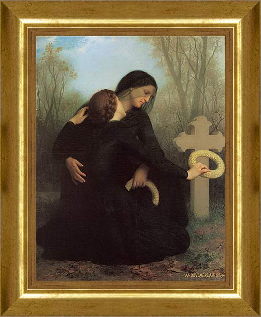 Картина в раме - Le Jour des Morts. День памяти. Адольф Вильям Бугро