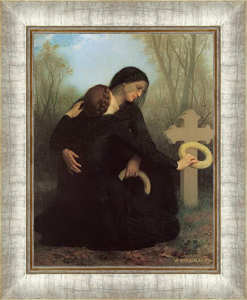 Картина в раме - Le Jour des Morts. День памяти. Адольф Вильям Бугро