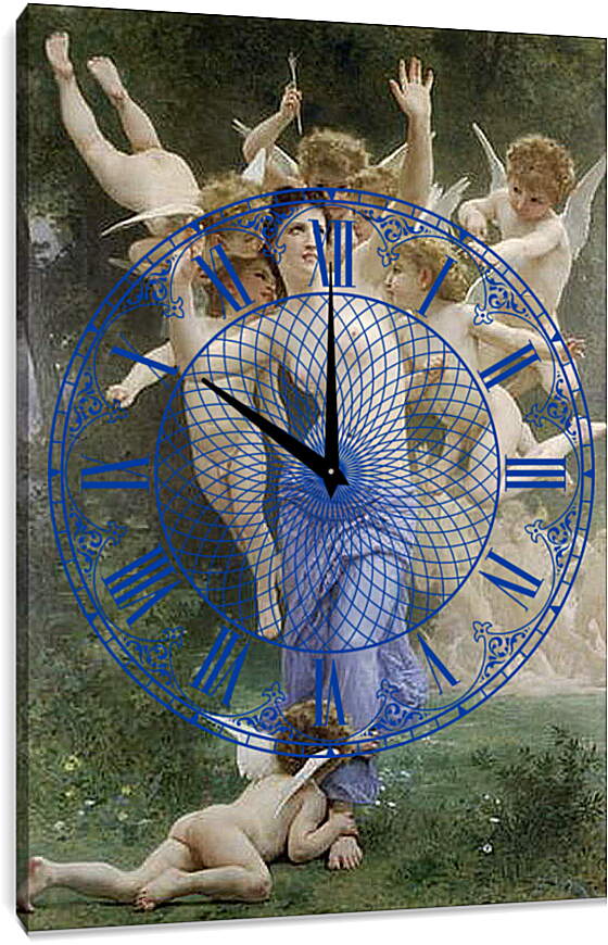 Часы картина - Le Guepier. Осиное гнездо. Адольф Вильям Бугро