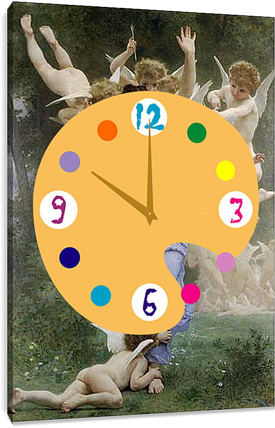 Часы картина - Le Guepier. Осиное гнездо. Адольф Вильям Бугро