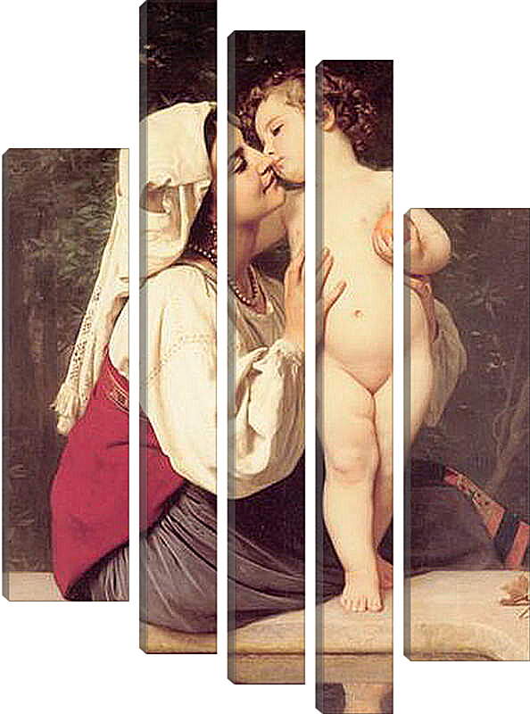 Модульная картина - Le Baiser. Поцелуй. Адольф Вильям Бугро