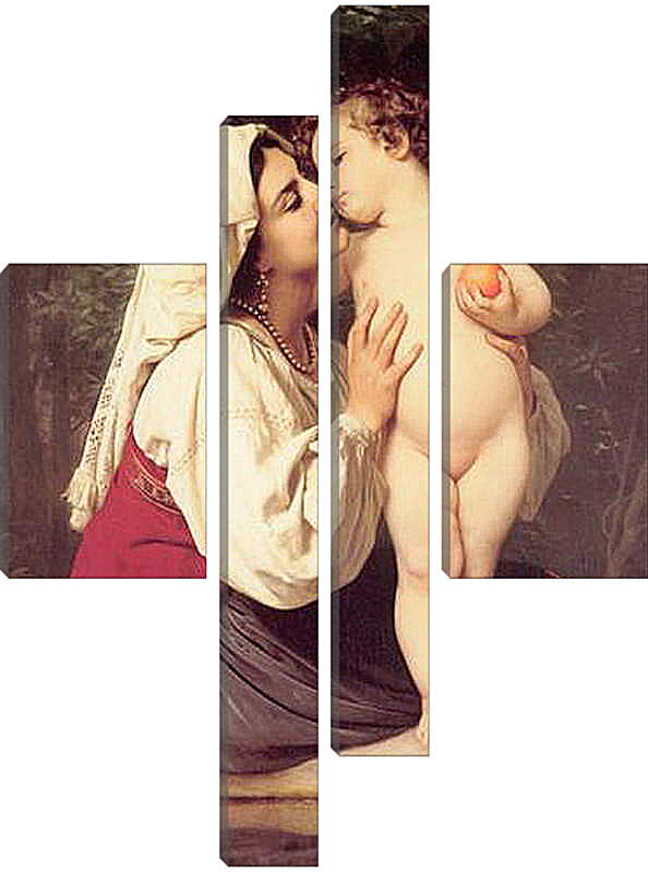 Модульная картина - Le Baiser. Поцелуй. Адольф Вильям Бугро