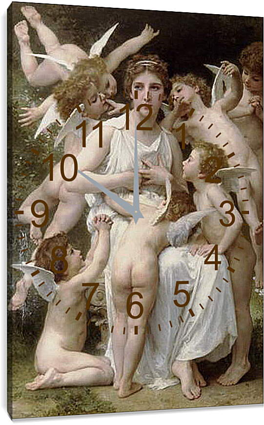 Часы картина - Lassaut. Возвращение весны. Адольф Вильям Бугро