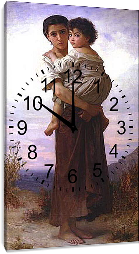 Часы картина - Jeunes Bohemiennes - Молодые цыганки. Адольф Вильям Бугро