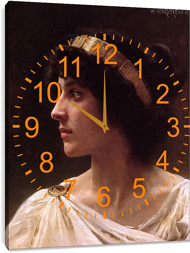 Часы картина - Irene. Ирен. Адольф Вильям Бугро