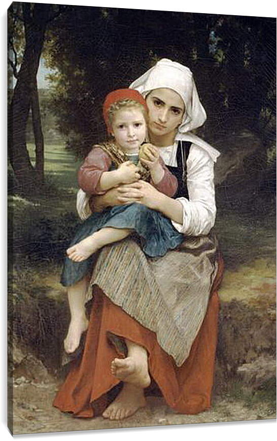 Постер и плакат - Frere et Sour Bretons. Брат и сестра, бретонцы. Адольф Вильям Бугро
