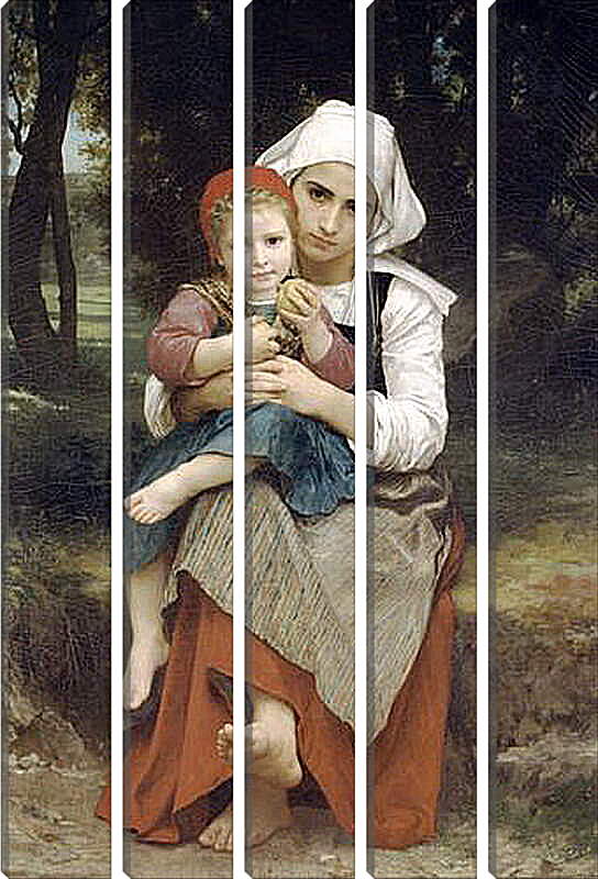 Модульная картина - Frere et Sour Bretons. Брат и сестра, бретонцы. Адольф Вильям Бугро