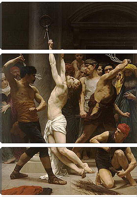 Модульная картина - Flagellation de Notre Seigneur Jesus Christ. Бичевание Христа. Адольф Вильям Бугро