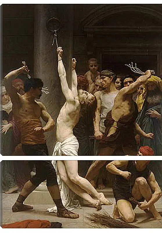 Модульная картина - Flagellation de Notre Seigneur Jesus Christ. Бичевание Христа. Адольф Вильям Бугро