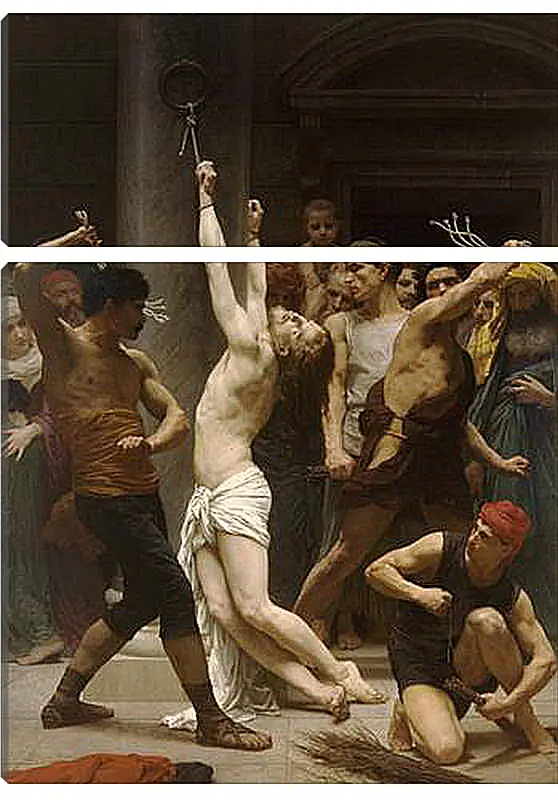 Модульная картина - Flagellation de Notre Seigneur Jesus Christ. Бичевание Христа. Адольф Вильям Бугро