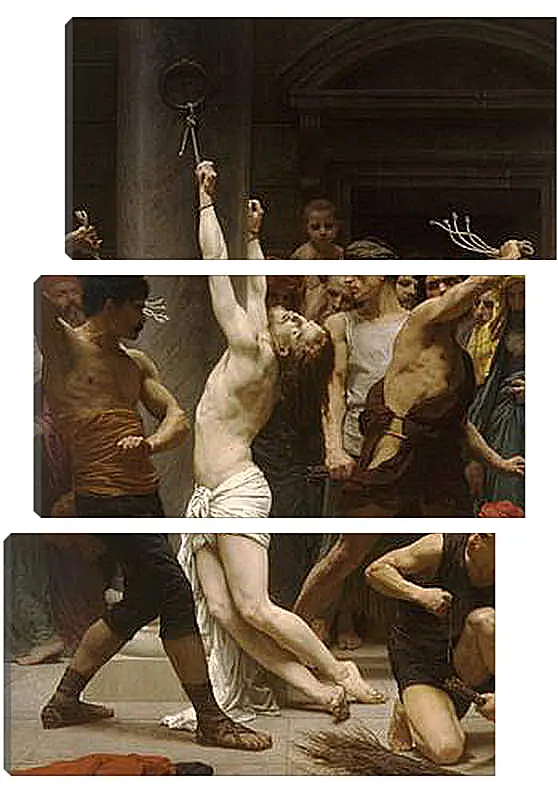 Модульная картина - Flagellation de Notre Seigneur Jesus Christ. Бичевание Христа. Адольф Вильям Бугро