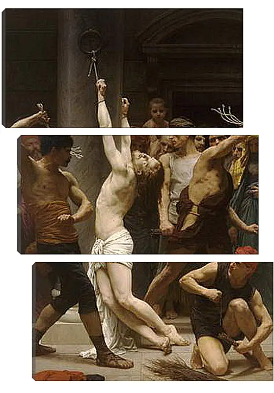 Модульная картина - Flagellation de Notre Seigneur Jesus Christ. Бичевание Христа. Адольф Вильям Бугро