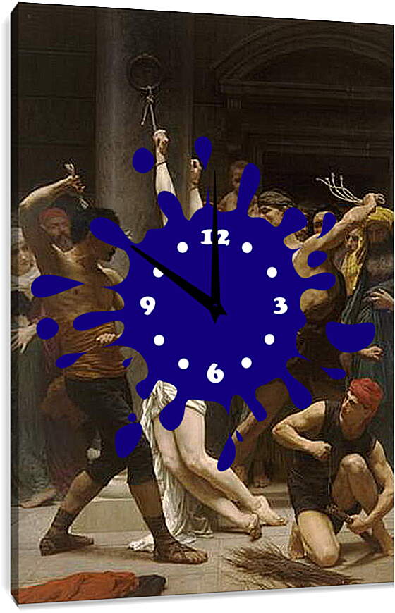 Часы картина - Flagellation de Notre Seigneur Jesus Christ. Бичевание Христа. Адольф Вильям Бугро
