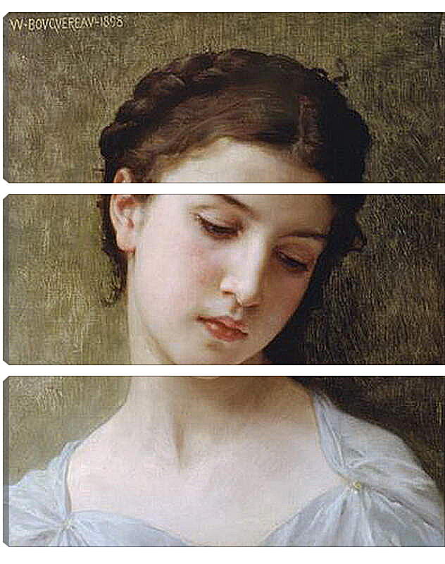 Модульная картина - Etude - Tete de Jeune Fille. Этюд головы девушки. Адольф Вильям Бугро