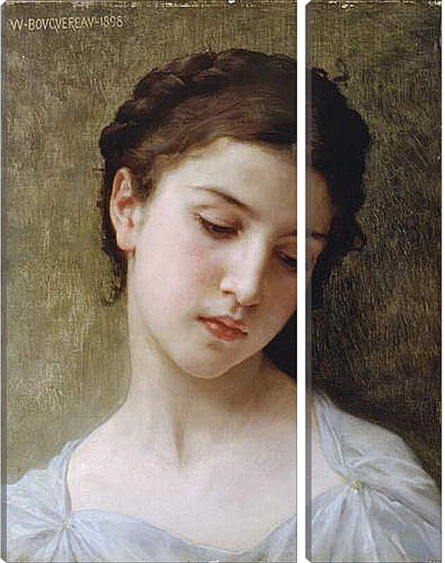 Модульная картина - Etude - Tete de Jeune Fille. Этюд головы девушки. Адольф Вильям Бугро