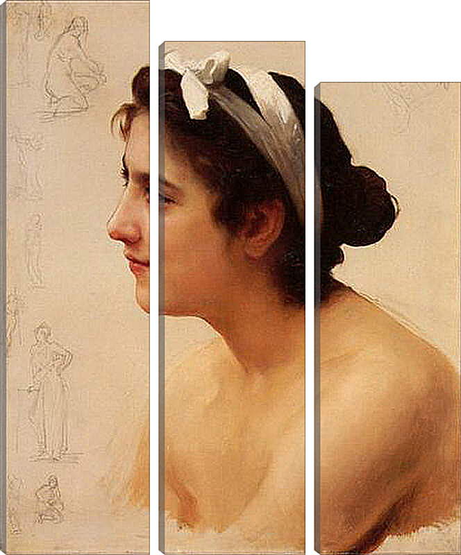 Модульная картина - Etude - Dune Femme, Pour Offrande a Lamour. Адольф Вильям Бугро