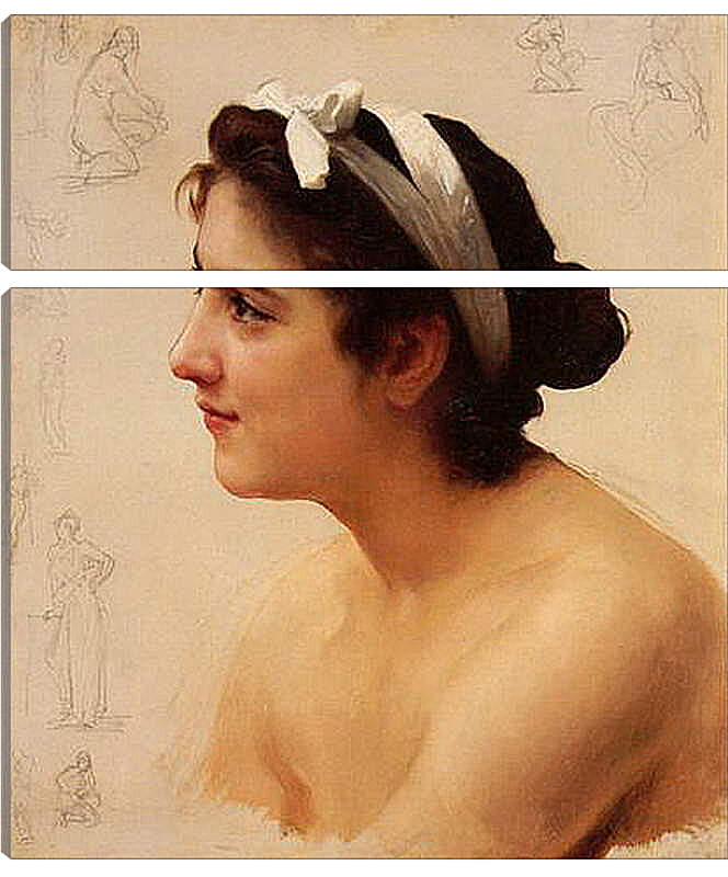 Модульная картина - Etude - Dune Femme, Pour Offrande a Lamour. Адольф Вильям Бугро