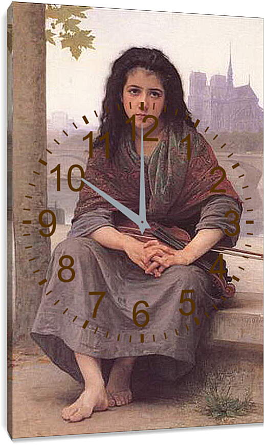 Часы картина - Bohemienne. Цыганка. Адольф Вильям Бугро