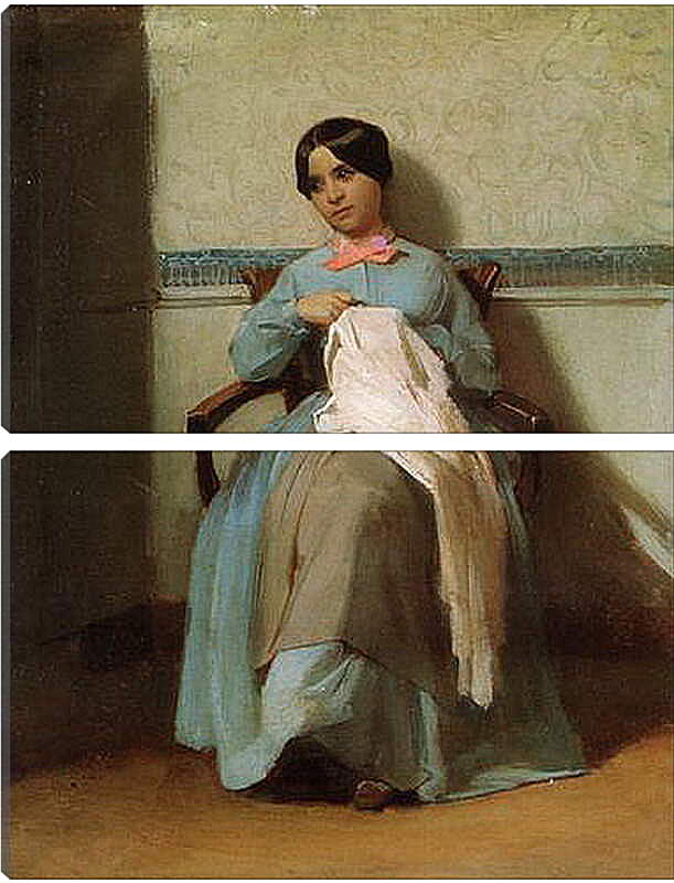 Модульная картина - A Portrait of Leonie Bouguereau. Леония Бугро. Адольф Вильям Бугро