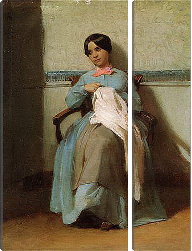 Модульная картина - A Portrait of Leonie Bouguereau. Леония Бугро. Адольф Вильям Бугро