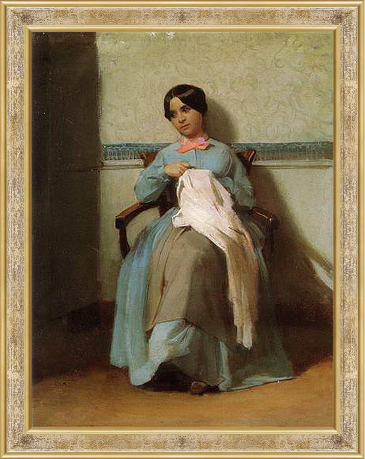 Картина в раме - A Portrait of Leonie Bouguereau. Леония Бугро. Адольф Вильям Бугро