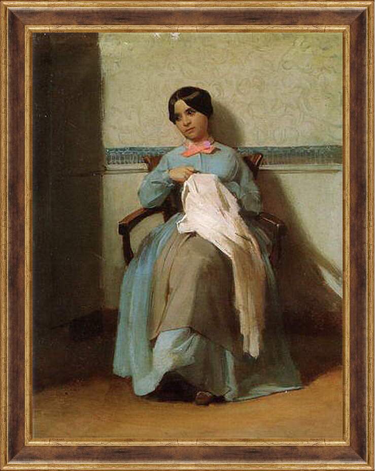 Картина в раме - A Portrait of Leonie Bouguereau. Леония Бугро. Адольф Вильям Бугро