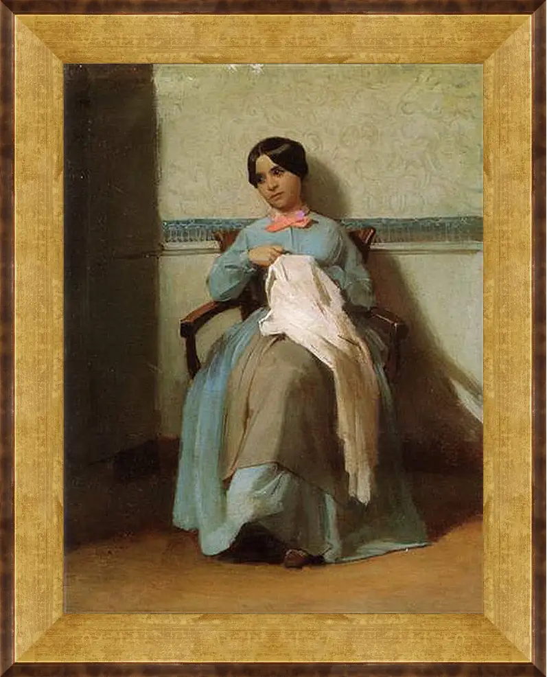 Картина в раме - A Portrait of Leonie Bouguereau. Леония Бугро. Адольф Вильям Бугро