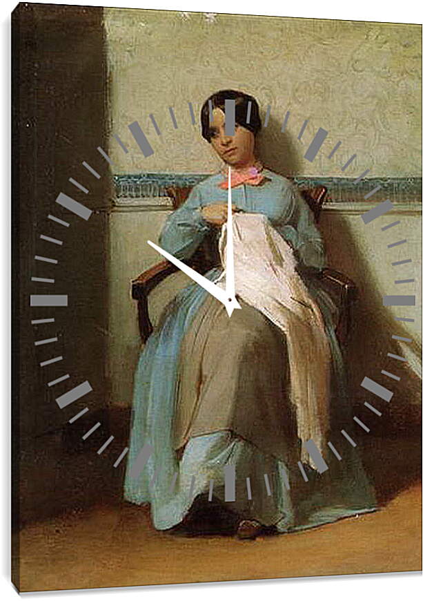 Часы картина - A Portrait of Leonie Bouguereau. Леония Бугро. Адольф Вильям Бугро