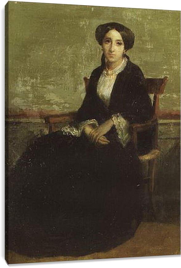 Постер и плакат - A Portrait of Genevieve Bouguereau. Женевьев Бугро. Адольф Вильям Бугро