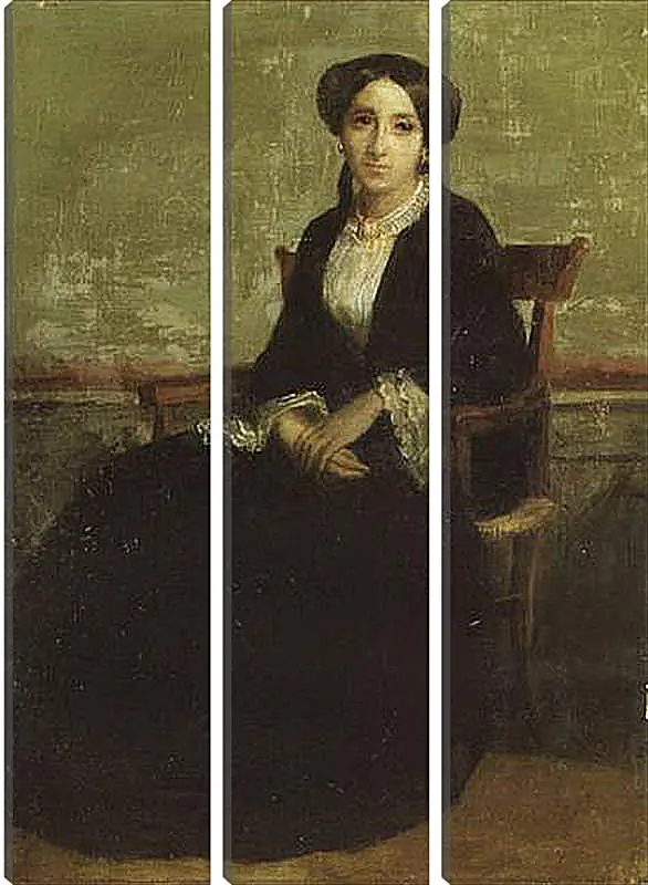 Модульная картина - A Portrait of Genevieve Bouguereau. Женевьев Бугро. Адольф Вильям Бугро