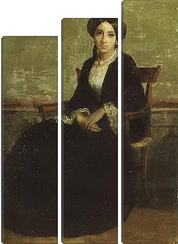 Модульная картина - A Portrait of Genevieve Bouguereau. Женевьев Бугро. Адольф Вильям Бугро