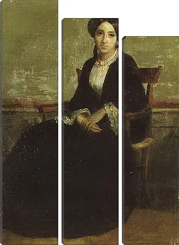 Модульная картина - A Portrait of Genevieve Bouguereau. Женевьев Бугро. Адольф Вильям Бугро