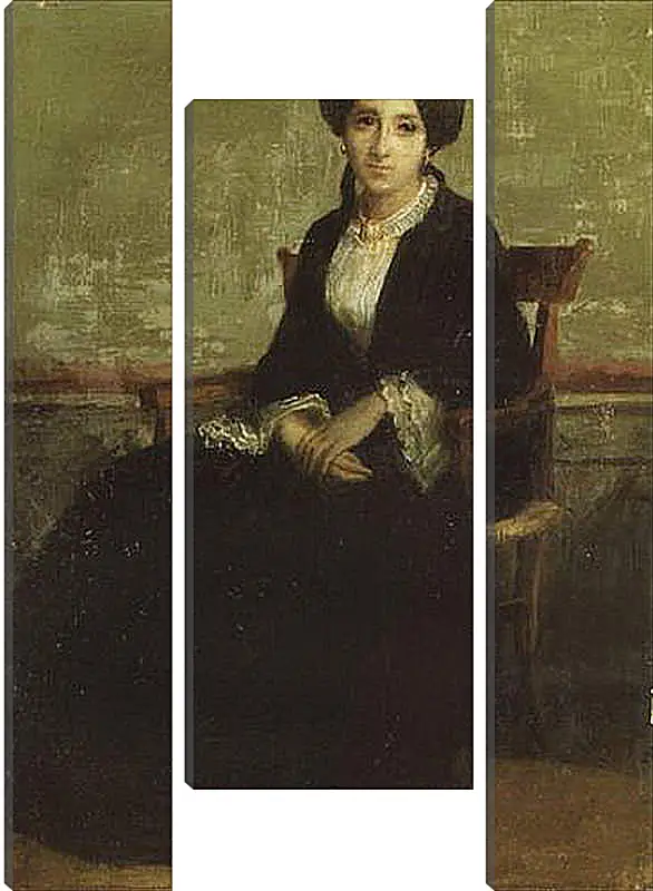 Модульная картина - A Portrait of Genevieve Bouguereau. Женевьев Бугро. Адольф Вильям Бугро