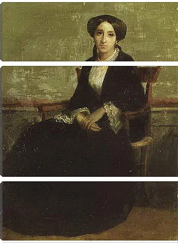 Модульная картина - A Portrait of Genevieve Bouguereau. Женевьев Бугро. Адольф Вильям Бугро