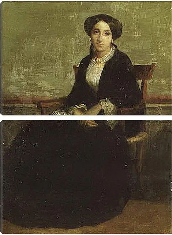 Модульная картина - A Portrait of Genevieve Bouguereau. Женевьев Бугро. Адольф Вильям Бугро