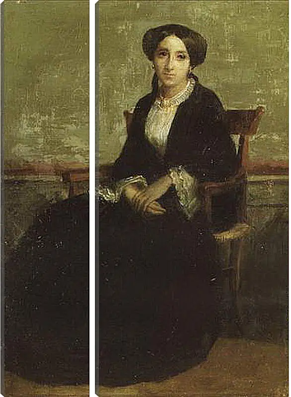 Модульная картина - A Portrait of Genevieve Bouguereau. Женевьев Бугро. Адольф Вильям Бугро