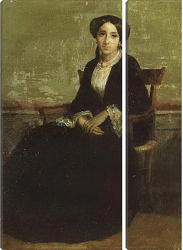 Модульная картина - A Portrait of Genevieve Bouguereau. Женевьев Бугро. Адольф Вильям Бугро