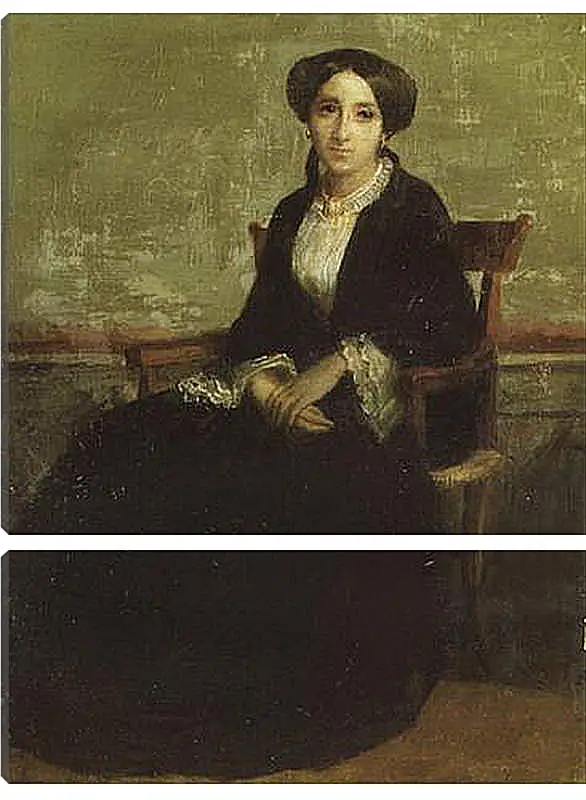 Модульная картина - A Portrait of Genevieve Bouguereau. Женевьев Бугро. Адольф Вильям Бугро