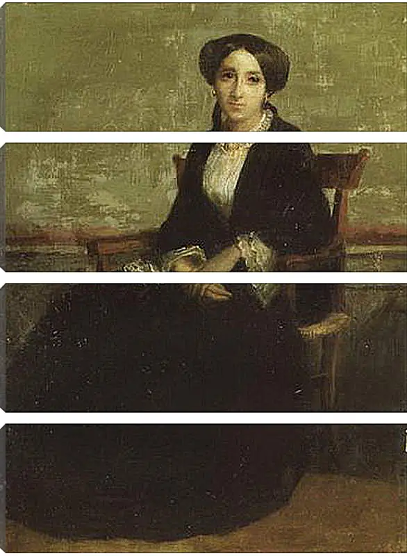 Модульная картина - A Portrait of Genevieve Bouguereau. Женевьев Бугро. Адольф Вильям Бугро