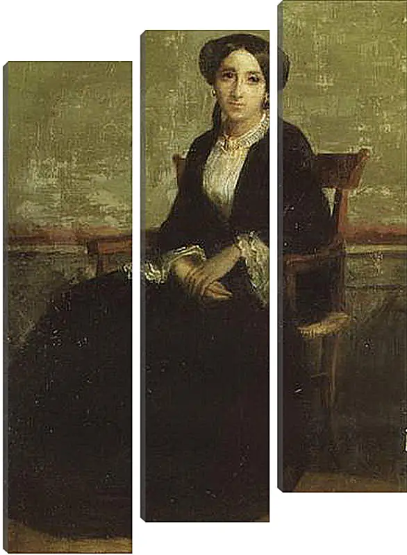 Модульная картина - A Portrait of Genevieve Bouguereau. Женевьев Бугро. Адольф Вильям Бугро