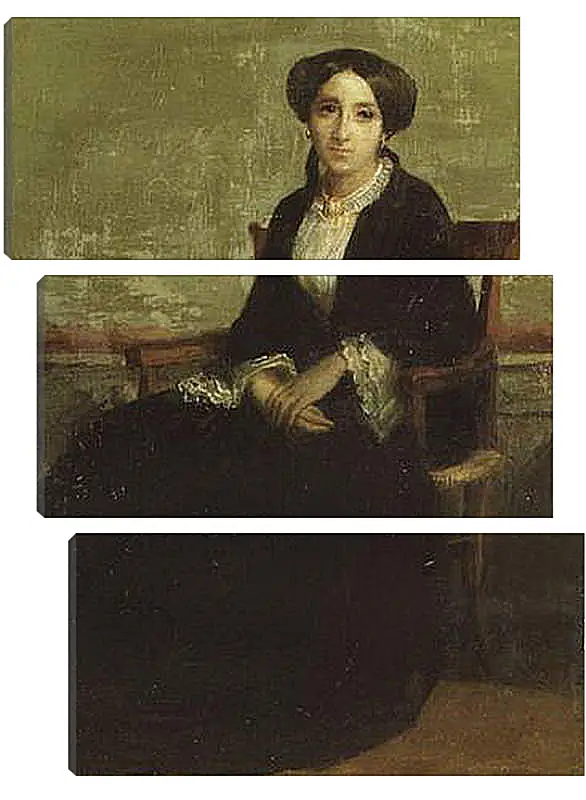 Модульная картина - A Portrait of Genevieve Bouguereau. Женевьев Бугро. Адольф Вильям Бугро