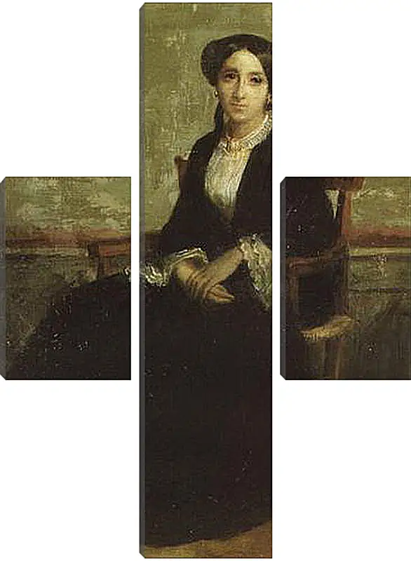 Модульная картина - A Portrait of Genevieve Bouguereau. Женевьев Бугро. Адольф Вильям Бугро