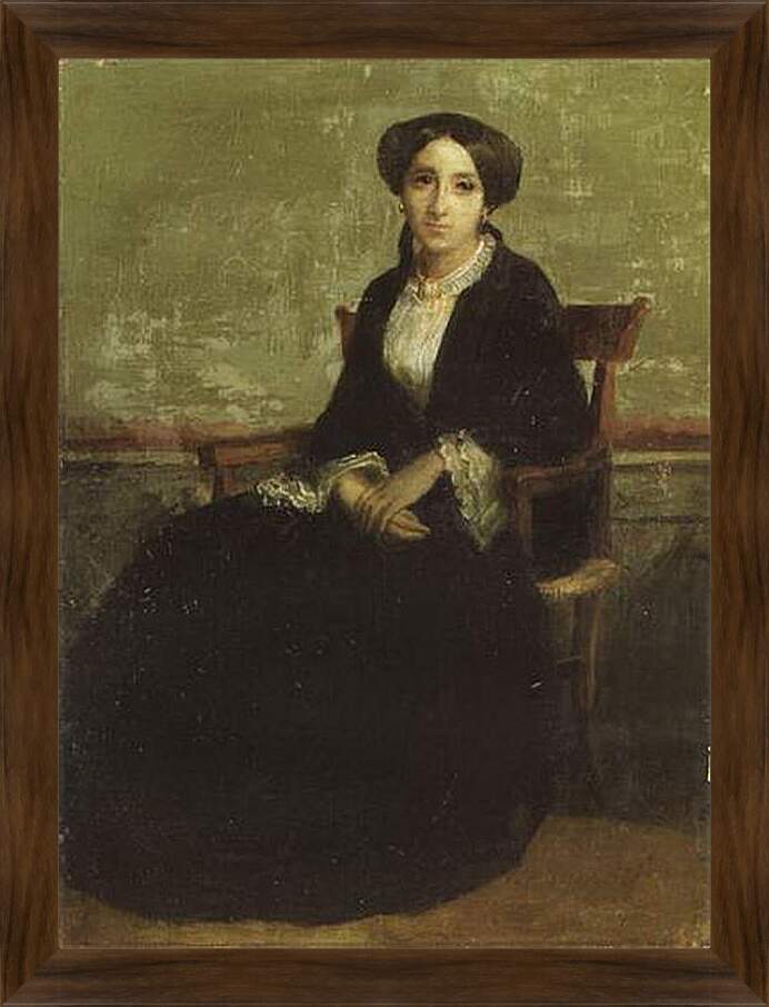 Картина в раме - A Portrait of Genevieve Bouguereau. Женевьев Бугро. Адольф Вильям Бугро